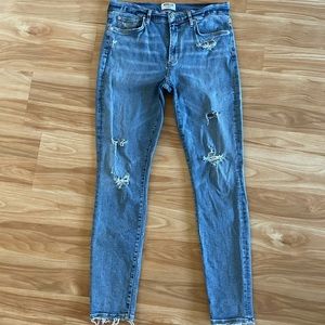 Awesome AGOLDE SOPHIE HI RISE SKINNY in BEYOND LIGHT-Sz 31